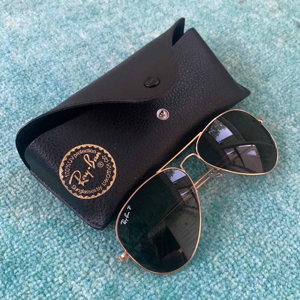RayBan aviator style sunglasses